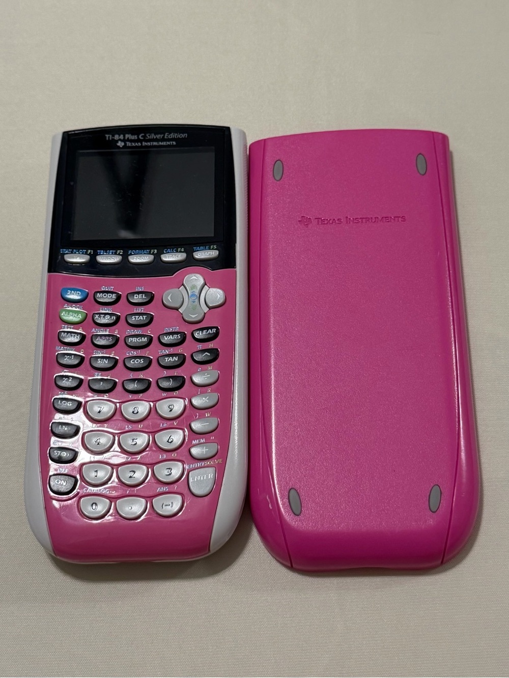 Texas Instruments Pink TI-84 Plus C Silver Edition Graphing Calculator